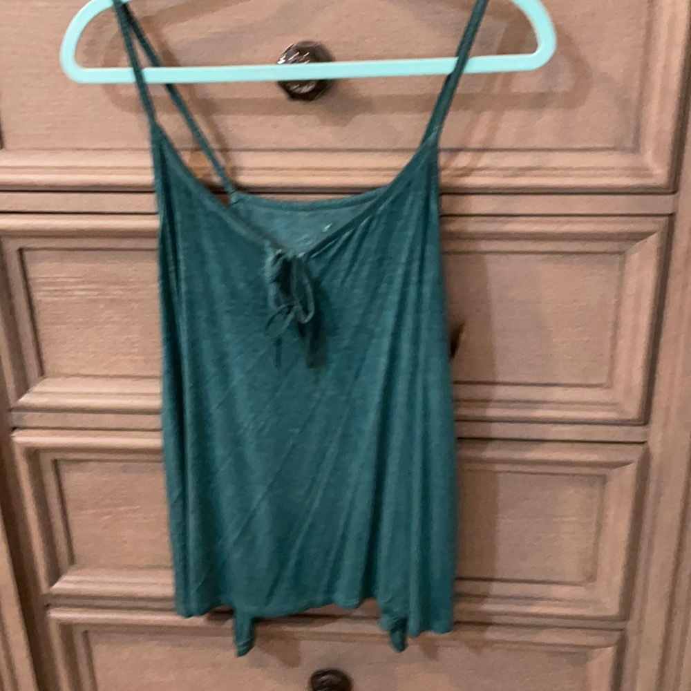 American Eagle Outfitters Teal Spaghetti Strap Top